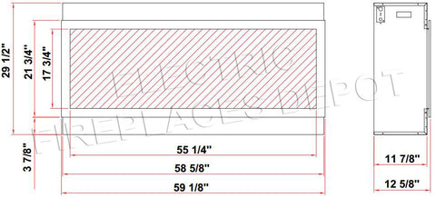 Image of Amantii Panorama 60-in Deep Tall Built-in Indoor & Outdoor Electric Fireplace - Heater - BI-60-DEEP-XT - Electric Fireplaces Depot