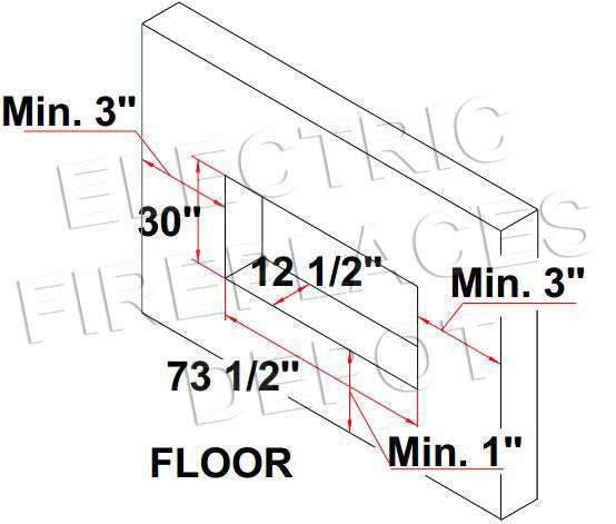 Amantii Panorama 72-in Deep Tall Built-in Indoor & Outdoor Electric Fireplace - Heater - BI-72-DEEP-XT - Electric Fireplaces Depot