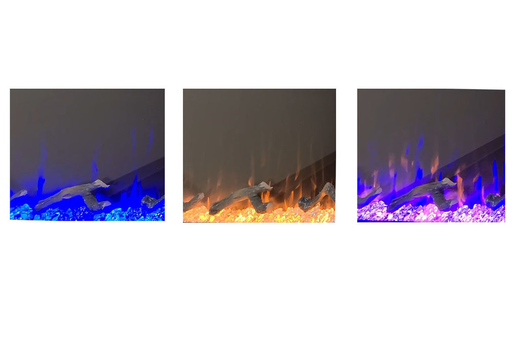 Touchstone Chesmont 50" Wall Mount 3-sided Electric Fireplace in White | 80033 | Electric Fireplaces Depot