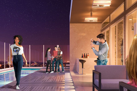 Image of Dimplex DSH 2000W Outdoor Indoor Electric Heater | DSH Infrared Electric Heater | DSH20W