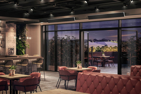 Image of Dimplex DLW 1500W Outdoor Indoor Electric Heater | DLW Radiant Electric Heater | DLW1500B12