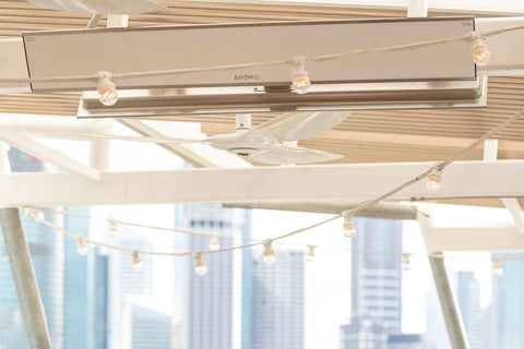 Image of Bromic Platinum Smart-Heat 4500 Watt Infrared Electric Patio Heater White | Platinum 53 in Electric Radiant Heater | BH3622001