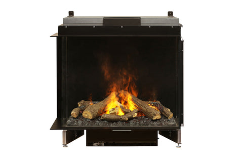 Image of Faber E-Matrix 35 -inch 2-Sided Left Corner Water Vapor Built-In Electric Fireplace Firebox | FEF3226L2L | Water Myst Fireplace | Electric Fireplaces Depot