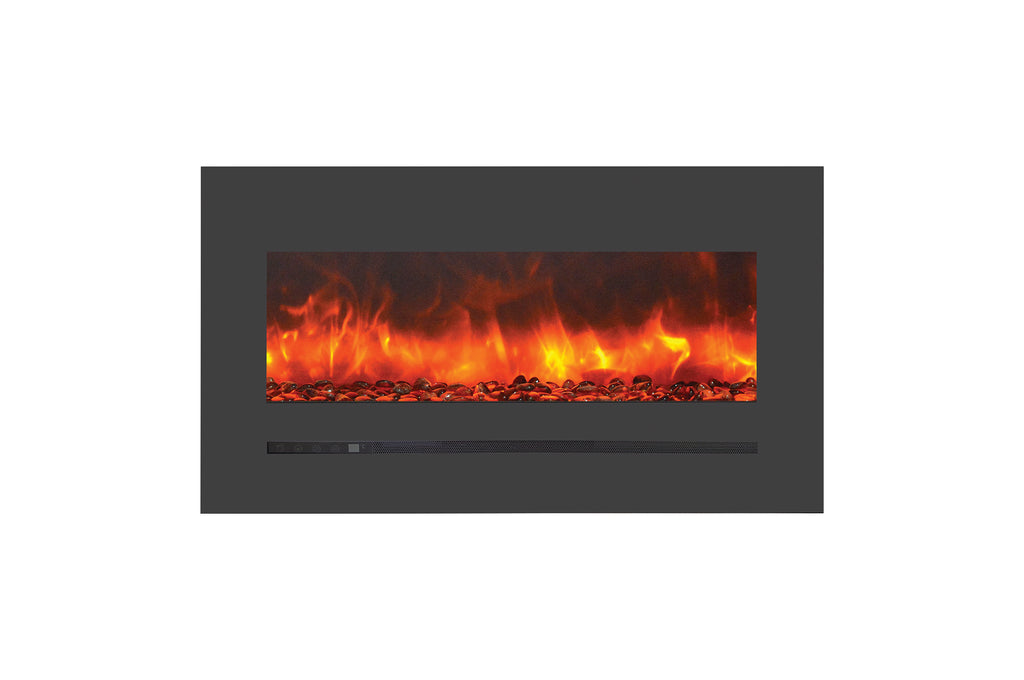 Sierra Flame 40 inch Wall Mount Linear Electric Fireplace - Heater - Electric Fireplaces Depot
