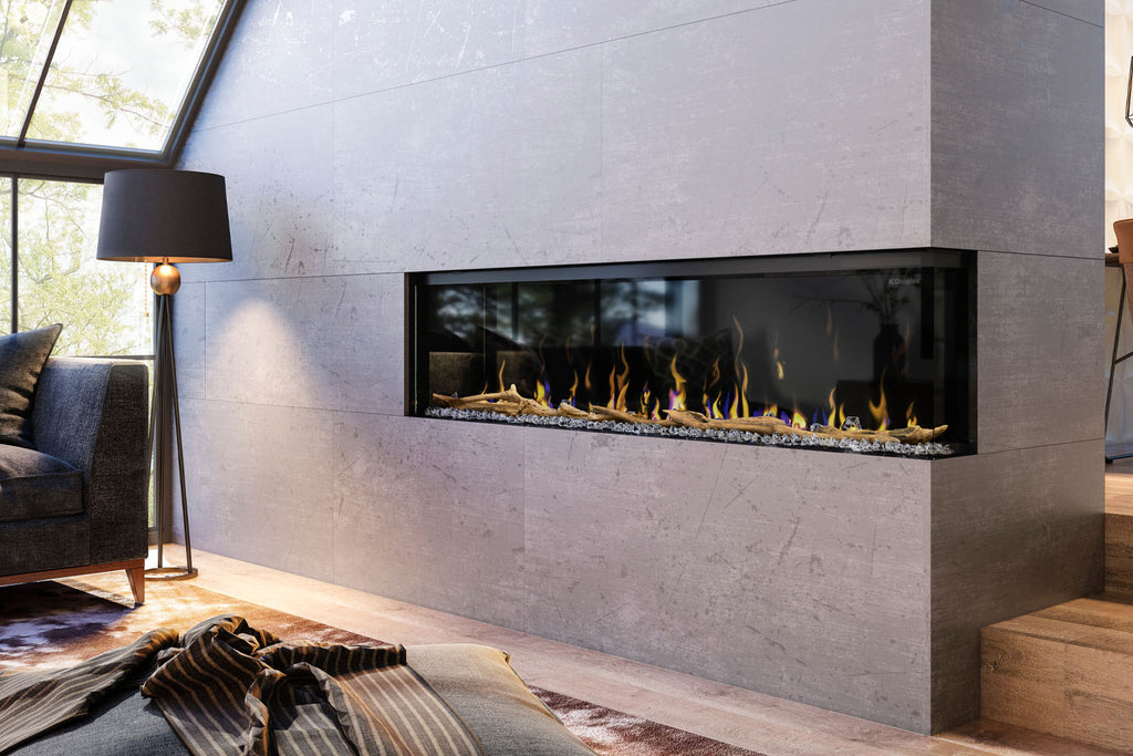 Dimplex Ignite XL Bold 74-In Smart Built-In Linear Electric Fireplace - 3-Sided Multi-Sided Electric Fireplace - XLF7417-XD