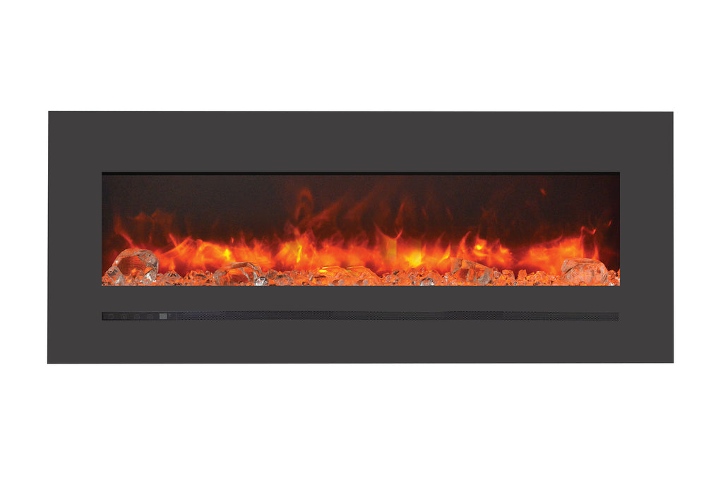 Sierra Flame 55 inch Wall Mount Linear Electric Fireplace - Heater - Electric Fireplaces Depot