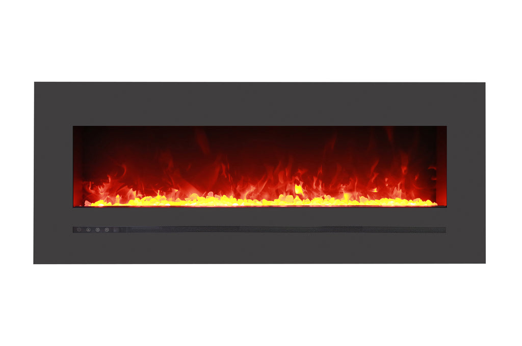 Sierra Flame 55 inch Wall Mount Linear Electric Fireplace - Heater - Electric Fireplaces Depot