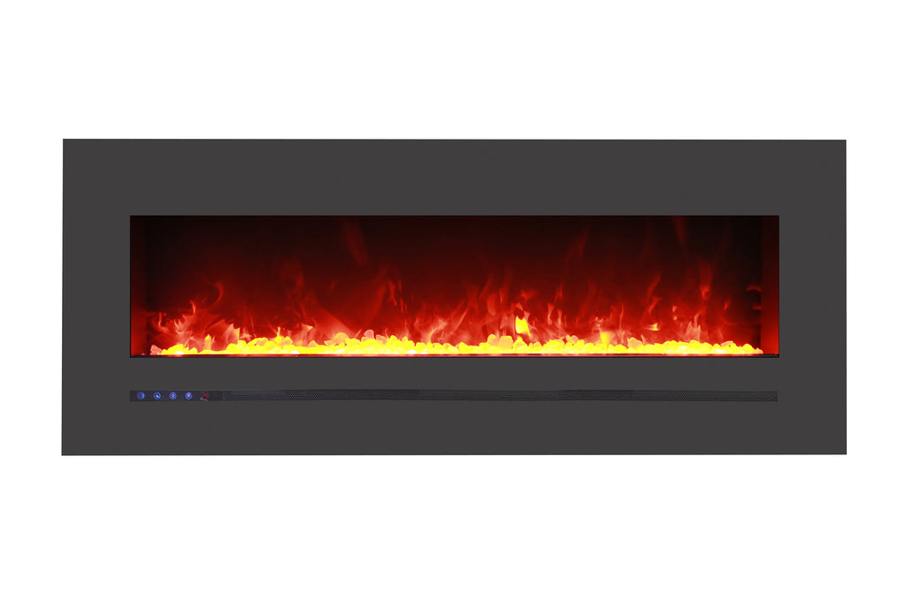 Sierra Flame 55 inch Wall Mount Linear Electric Fireplace - Heater - Electric Fireplaces Depot