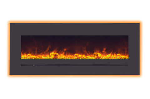 Image of Sierra Flame 55 inch Wall Mount Linear Electric Fireplace - Heater - Electric Fireplaces Depot