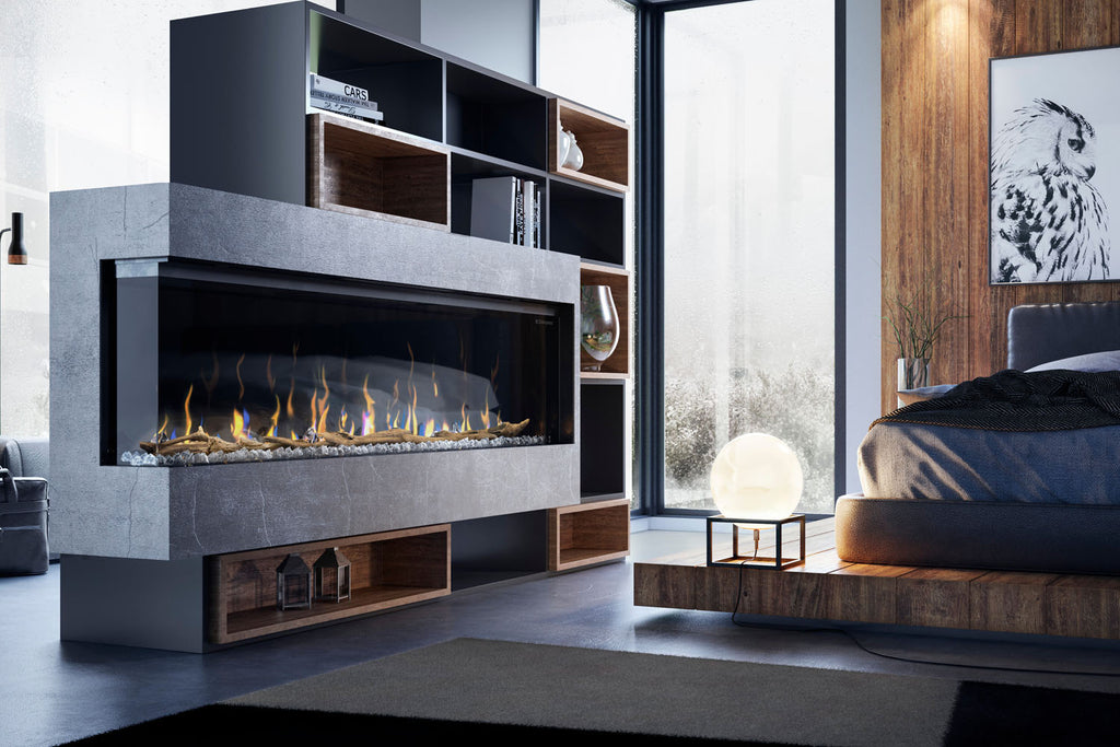 Dimplex Ignite XL Bold 74-In Smart Built-In Linear Electric Fireplace - 3-Sided Multi-Sided Electric Fireplace - XLF7417-XD