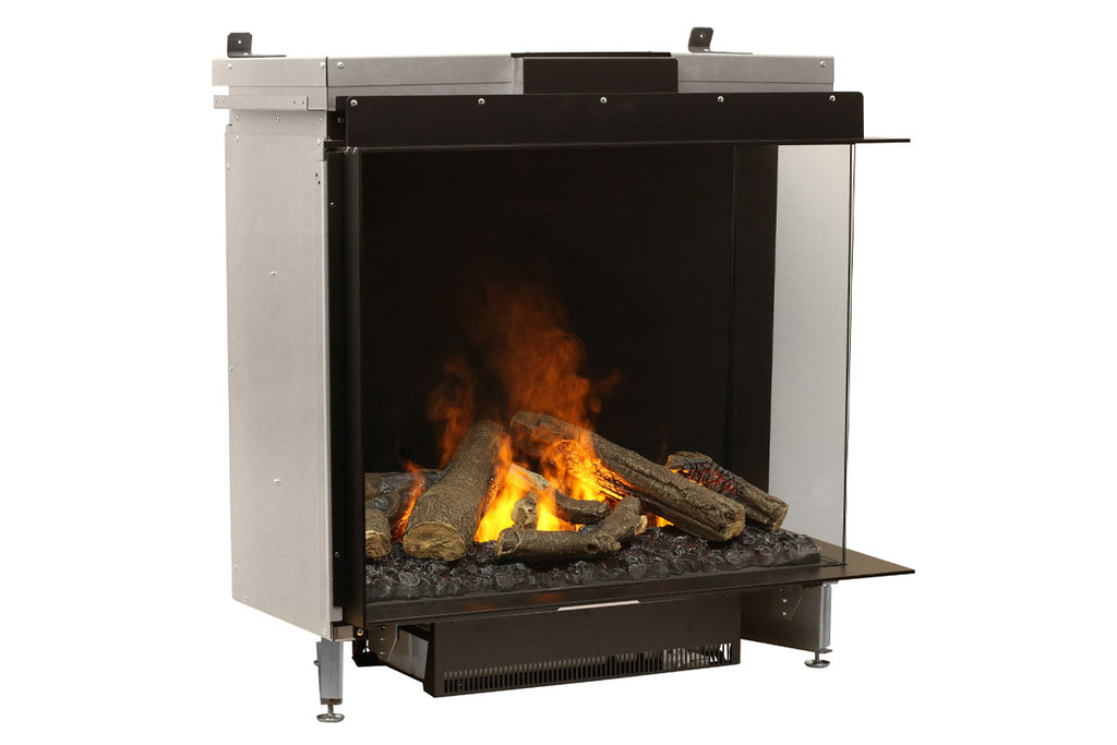 Faber E-Matrix 35 -inch 2-Sided Right Corner Water Vapor Built-In Electric Fireplace Firebox | FEF3226L2R | Water Myst Fireplace | Electric Fireplaces Depot