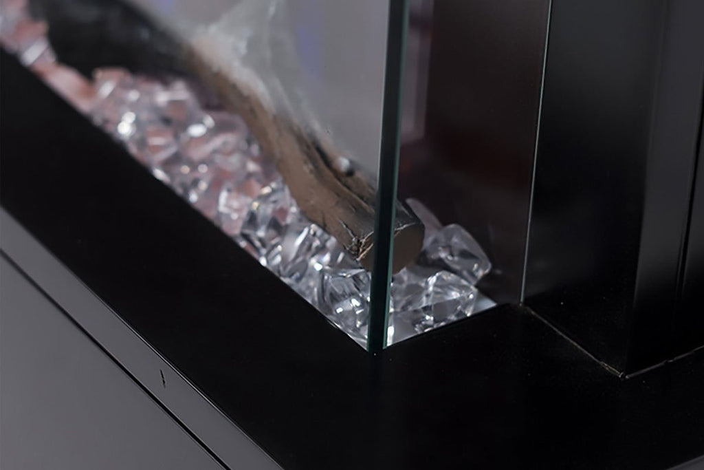 Touchstone Chesmont 50" Wall Mount 3-sided Electric Fireplace in Black | 80034 | Electric Fireplaces Depot