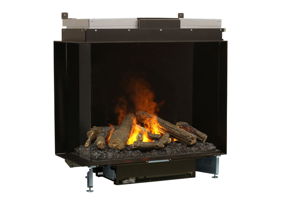 Faber E-Matrix 35 -inch 2-Sided Left Corner Water Vapor Built-In Electric Fireplace Firebox | FEF3226L2L | Water Myst Fireplace | Electric Fireplaces Depot