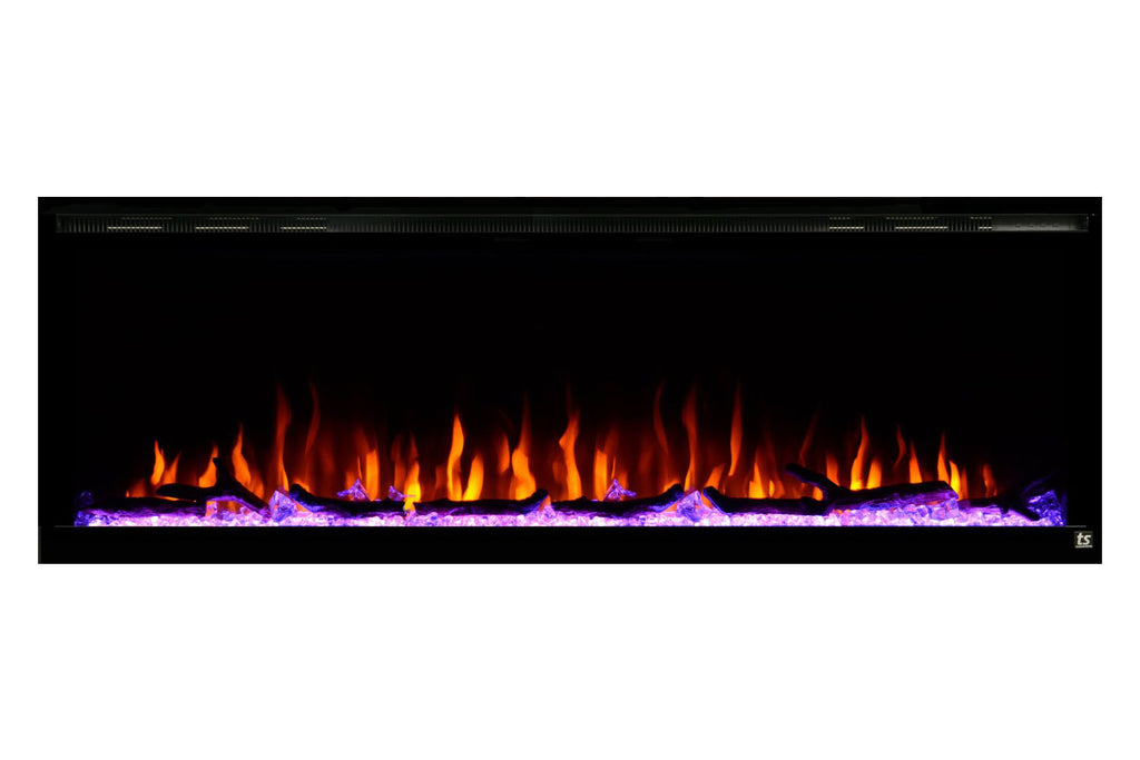Touchstone Sideline Elite 60" Built-In Recessed Flush Mount Electric Fireplace - 80037 - Electric Fireplaces Depot