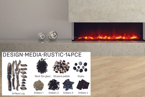 Image of Amantii Panorama 60 inch 3-Sided Built-in Indoor & Outdoor Electric Fireplace - Heater - Electric Fireplaces Depot