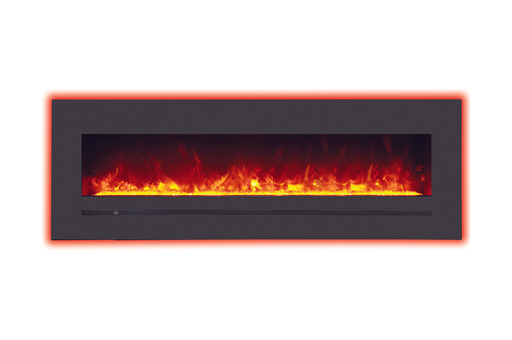 Sierra Flame 66 inch Wall Mount Linear Electric Fireplace - Heater - Electric Fireplaces Depot