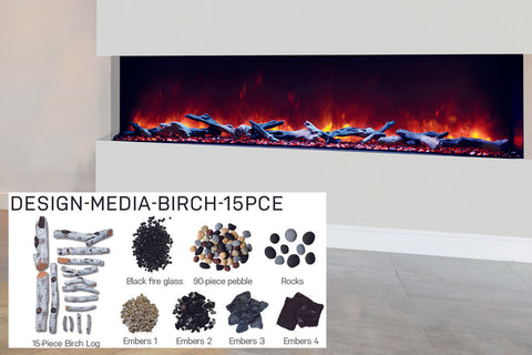 Image of Amantii Panorama 72 inch 3-Sided Built-in Indoor & Outdoor Electric Fireplace - Heater - Electric Fireplaces Depot