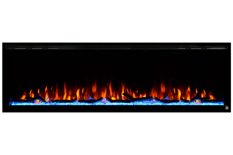 Image of Touchstone Sideline Elite 100" Built-In Recessed Flush Mount Electric Fireplace - 80044 - Electric Fireplaces Depot