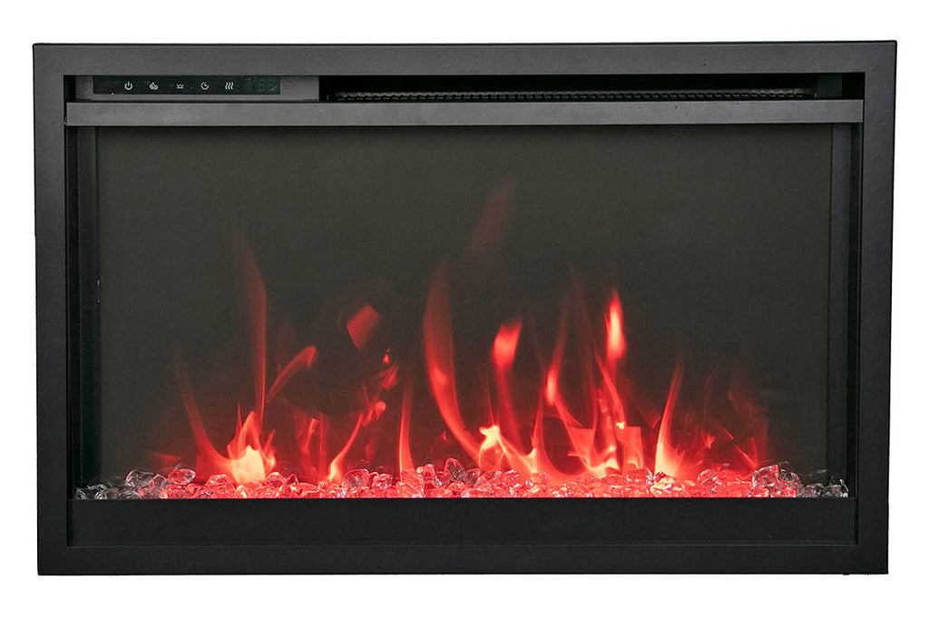 Amantii Traditional Extra Slim 30-Inch Built-In Electric Firebox Insert  | Electric Fireplace Heater | TRD-30-XS | Electric Fireplaces Depot