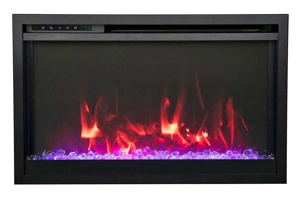 Amantii Traditional Extra Slim 26-Inch Built-In Electric Firebox Insert  | Electric Fireplace Heater | TRD-26-XS | Electric Fireplaces Depot