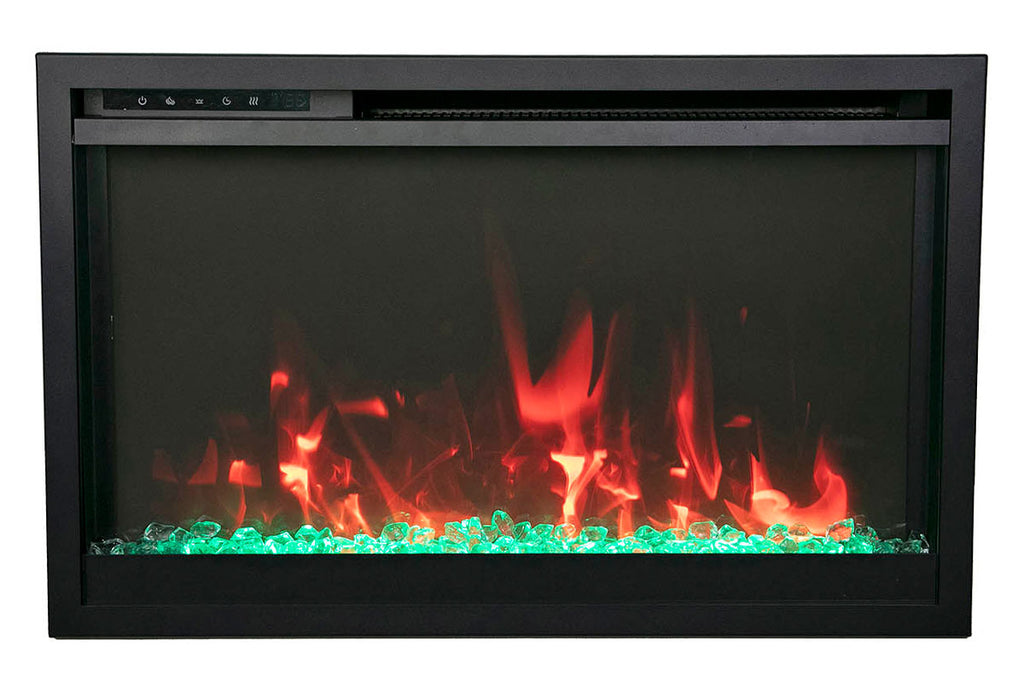 Amantii Traditional Extra Slim 30-Inch Built-In Electric Firebox Insert  | Electric Fireplace Heater | TRD-30-XS | Electric Fireplaces Depot