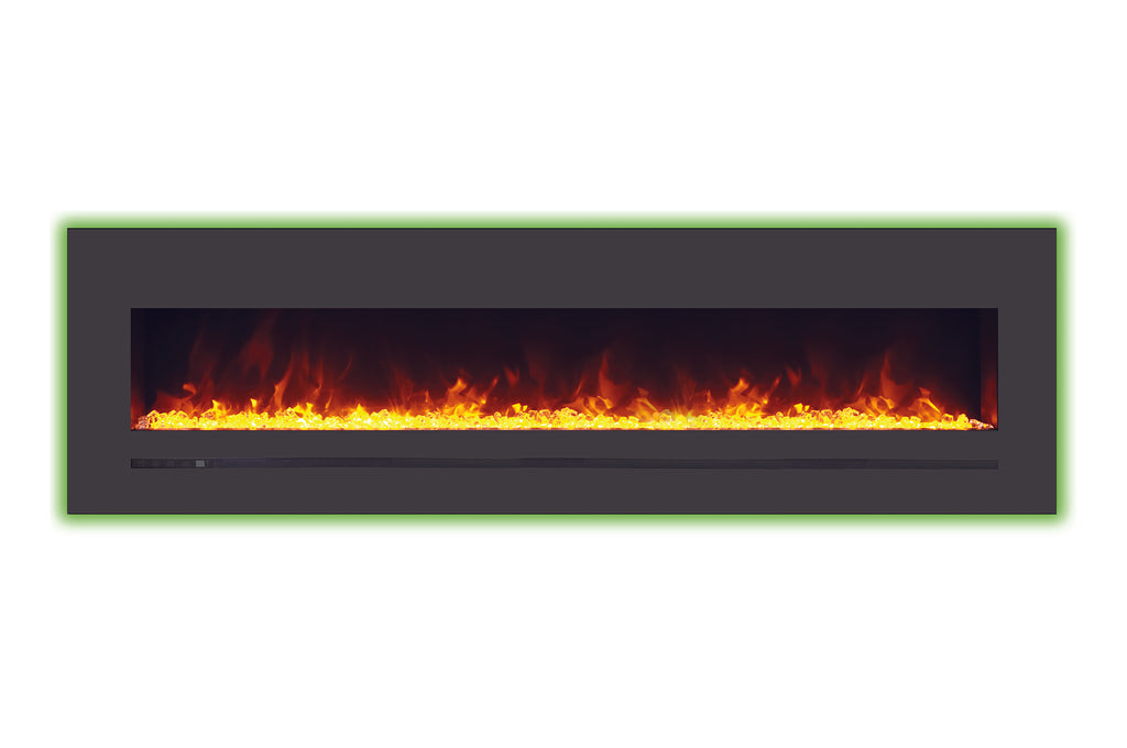 Sierra Flame 78 inch Wall Mount Linear Electric Fireplace - Heater - Electric Fireplaces Depot