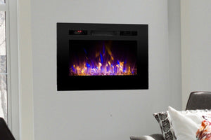 Touchstone Sideline 28 inch Built-in Electric Fireplace - Heater - 80028 - Electric Fireplaces Depot