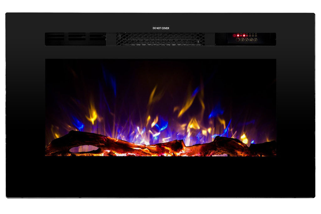 Touchstone Sideline 28 inch Built-in Electric Fireplace - Heater - 80028 - Electric Fireplaces Depot