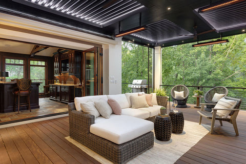 Image of Bromic Tungsten Smart-Heat 2000 Watt Outdoor Electric Patio Heater Black | Tungsten 44 in Electric Radiant Heater | BH0420030