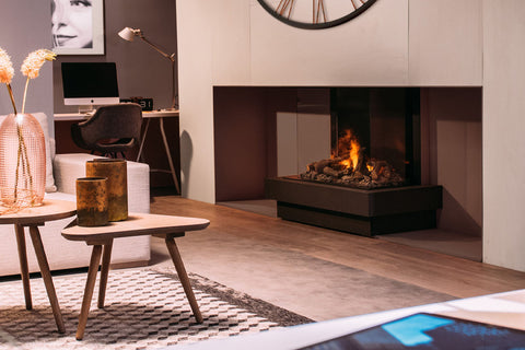 Image of Faber E-Matrix 35 -inch 3-Sided Water Vapor Built-In Electric Fireplace Firebox | FEF3226L3 | Water Myst Fireplace | Electric Fireplaces Depot