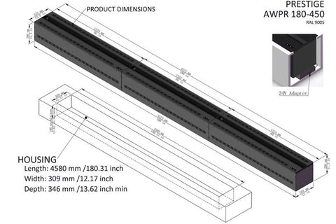 Image of AFireWater Prestige Pro Water Vapor 60'' Built-In Electric Fireplace Insert | Water Mist Electric Fireplace | AWPR-60-150 | Electric Fireplaces Depot