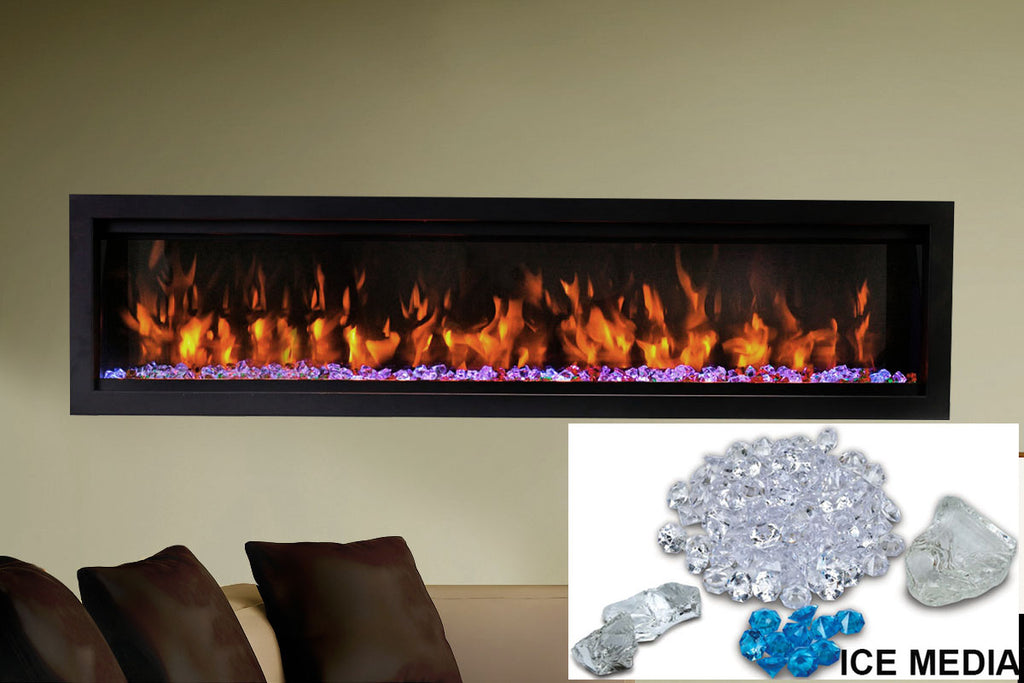 Amantii Symmetry Bespoke 74-inch Wall Mount Recessed Linear Indoor & Outdoor Electric Fireplace | SYM-74 BESPOKE | Electric Fireplaces Depot