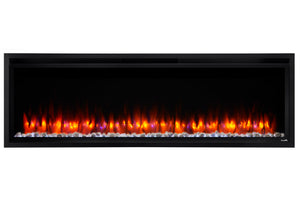 SimpliFire Allusion Platinum 60'' Wall Mount / Recessed Linear Electric Fireplace