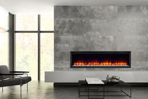 SimpliFire Allusion Platinum 72'' Wall Mount / Recessed  Electric Fireplace