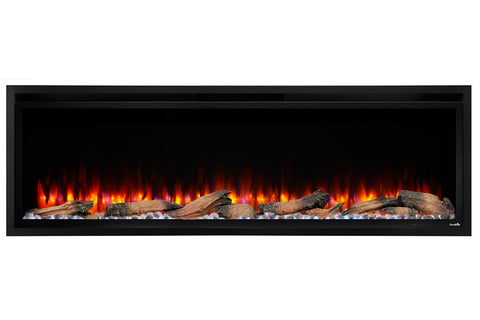 Image of Hearth & Home SimpliFire Allusion Platinum 60 inch Wall Mount Recessed Linear Electric Fireplace Insert | SF-ALLP60-BK | Electric Fireplaces Depot