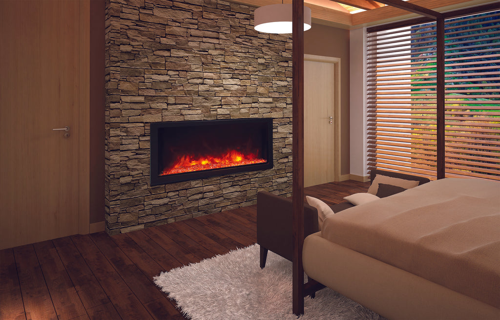 Amantii Panorama 50-in Deep Tall Built-in Indoor & Outdoor Electric Fireplace - Heater - BI-50-DEEP-XT