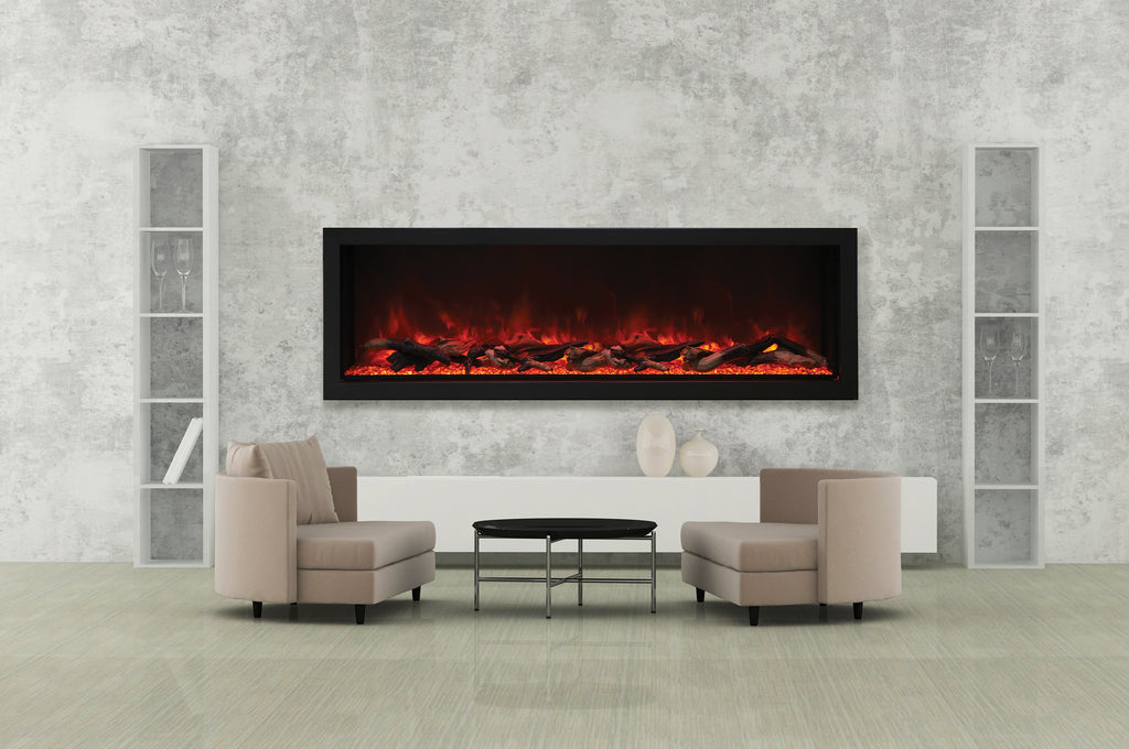 Amantii Panorama 72-in Deep Tall Built-in Indoor & Outdoor Electric Fireplace - Heater - BI-72-DEEP-XT