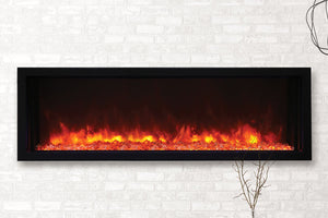 Amantii Panorama 50-in Extra Slim Built-in Indoor Outdoor Electric Fireplace - Heater - BI-50XTRASLIM