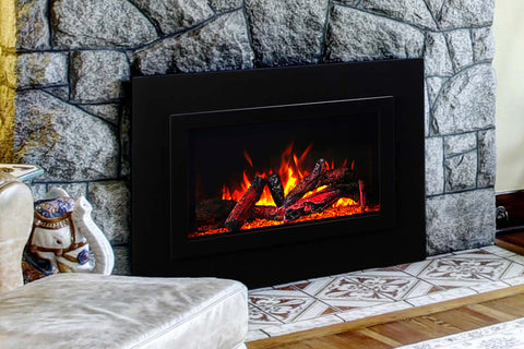 Image of Amantii Traditional Series 30 Inch Built-In Indoor & Outdoor Electric Firebox Insert | Electric Fireplace Heater | TRD-30 | Electric Fireplaces Depot