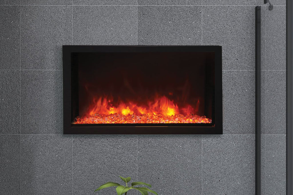 Amantii Panorama 40-in Deep Tall Built-in Indoor & Outdoor Electric Fireplace - Heater