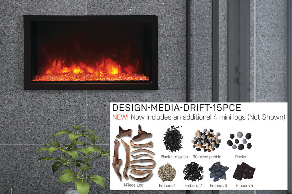 Amantii Panorama 40-in Deep Tall Built-in Indoor & Outdoor Electric Fireplace - Heater - BI-40-DEEP-XT - Electric Fireplaces Depot