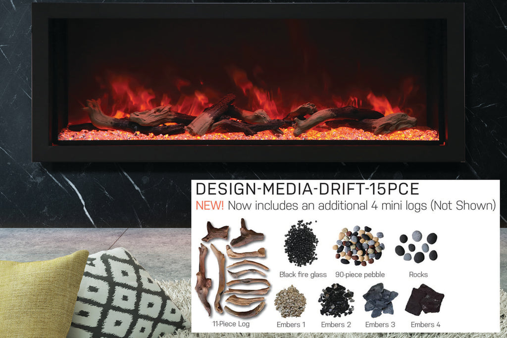 Amantii Panorama 50-in Deep Tall Built-in Indoor & Outdoor Electric Fireplace - Heater - BI-50-DEEP-XT - Electric Fireplaces Depot