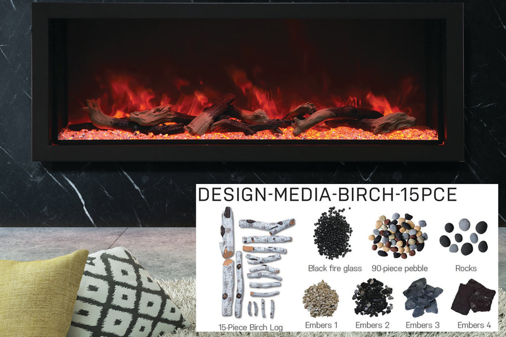 Amantii Panorama 50-in Deep Tall Built-in Indoor & Outdoor Electric Fireplace - Heater - BI-50-DEEP-XT - Electric Fireplaces Depot