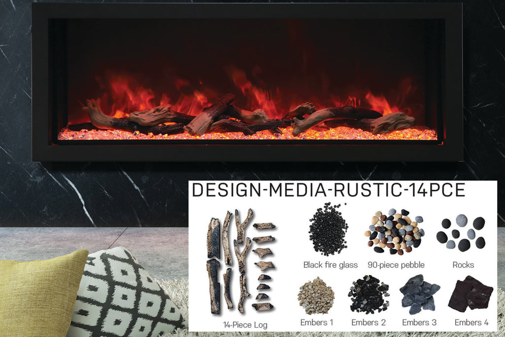 Amantii Panorama 60-in Deep Tall Built-in Indoor & Outdoor Electric Fireplace - Heater - BI-60-DEEP-XT - Electric Fireplaces Depot