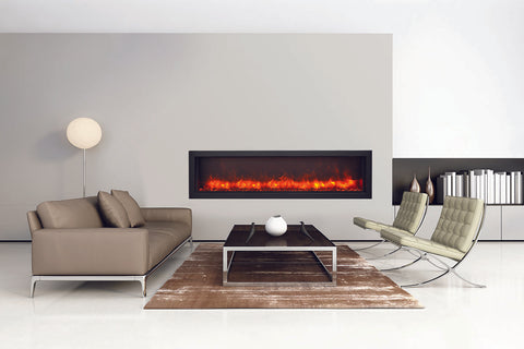 Image of Amantii Panorama 72 inch Slim Built-in Indoor & Outdoor Electric Fireplace - Heater - BI-72-SLIM-OD - Electric Fireplaces Depot