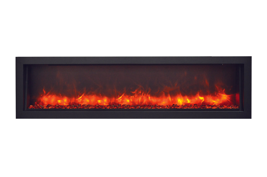 Amantii Panorama 60 inch Slim Built-in Indoor & Outdoor Electric Fireplace - Heater - BI-60-SLIM-OD - Electric Fireplaces Depot
