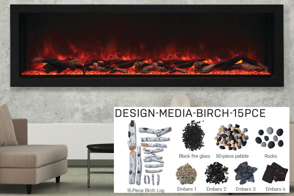 Amantii Panorama 72-in Deep Tall Built-in Indoor & Outdoor Electric Fireplace - Heater - BI-72-DEEP-XT - Electric Fireplaces Depot