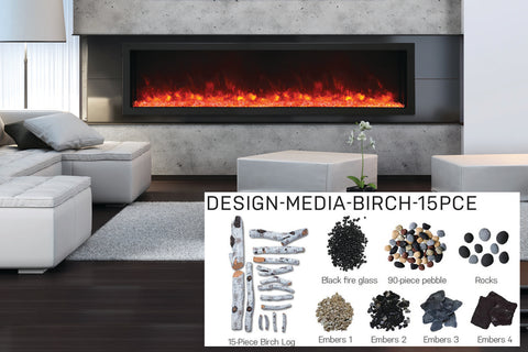 Image of Amantii Panorama 88-in Deep Tall Built-in Indoor Outdoor Electric Fireplace - Heater - BI-88-DEEP-XT