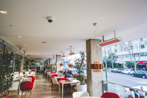 Image of Bromic Tungsten Smart-Heat 4000 Watt Outdoor Electric Patio Heater White | Tungsten 44 in Electric Radiant Heater | BH0420012