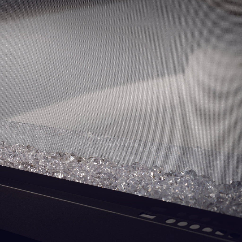 Napoleon Clearion Elite 50 in See Through Built in Electric Fireplace Stainless Steel - NEFBD50HE- NEFBD50HE-SS-TRIM